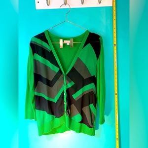 Skirt set with cardigan - Emerald green/black